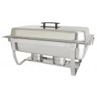 Thunder Group SLRCF001F Stainless Steel Chafer with Folding Stand 8 Qt. - Full Size