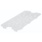 Winco SP73DS Poly-Ware Polycarbonate Food Pan Drain Shelf - 1/3 Size - Clear - 80/Case