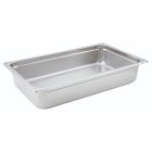 Winco SPJH-104 Heavy-Weight 22 ga. Stainless Steel Anti-Jam Steam Table Food Pan 4" Deep - Full Size