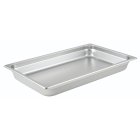Winco SPJL-102 Standard-Weight 25 ga. Stainless Steel Anti-Jam Steam Table Food Pan 2-1/2" Deep - Full Size