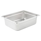 Winco SPJM-204 Heavy-Weight 24 ga. Stainless Steel Anti-Jam Steam Table Food Pan 4" Deep - 1/2 Size - 24/Case