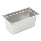 Winco SPJM-306 Heavy-Weight 24 ga. Stainless Steel Anti-Jam Steam Table Food Pan 6" Deep - 1/3 Size