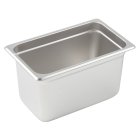 Winco SPJM-406 Heavy-Weight 24 ga. Stainless Steel Anti-Jam Steam Table Food Pan 6" Deep - 1/4 Size - 24/Case