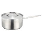 Winco SSSP-4 Premium Stainless Steel Induction Sauce Pan with Cover 4-1/2 qt.