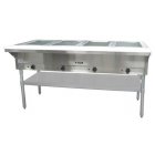 Adcraft ST-240/4 4-Well Electric Steam Table with Cutting Board 63-3/4" - 120v
