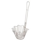 Winco TB-20 Nickel-Plated Star Shape Taco Salad Bowl Fry Basket with 18"L Handle 8-3/10" dia.