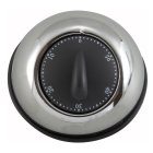 Winco TIM-78 Stainless Steel Long-Ring 60 Minute Mechanical Timer - 36/Case