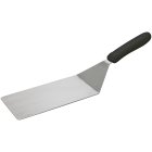 Winco TKP-42 Stainless Steel Solid Offset Turner with 8" x 4" Blade and Black Polypropylene Ergo Handle - 48/Case