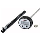 Winco TMT-DG1 Digital Probe / Pocket Thermometer with 4-3/4" Stem, 1" (diagonal) LCD Face, and Protective Sleeve - (-40 to 302 Degrees F)