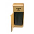 AAA Furniture Wholesale TRASH/NAT Thank You Trash Receptacle with Liner 20-1/4"W x 20"D x 47"H - Natural