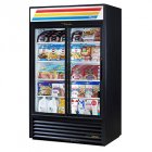 True GDM-41-HC-LD Black 2 Glass Slide Door Refrigerated Merchandiser 48" - 115v