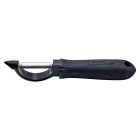 Winco VP-303 Straight Fruit & Vegetable Peeler with Stainless Steel Straight Edge Blade and Black Soft Grip Handle 7-1/2"