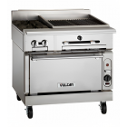 Vulcan VTC36C Heavy Duty Infrared Gas Charbroiler w/ 3 Burners & Convection Oven Base 36" NG - 98,000 BTU