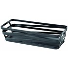 GET WB-942-MG Cyclone Rectangular Metal Wire Food Serving Basket 9" x 4" x 2-1/4"H - Gray - 12/Case