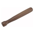 Winco WMW-8 Walnut Lacquered Wooden Muddler with Flat Head 8"