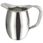 Winco WPB-2 Deluxe Stainless Steel Bell Pitcher with Mirror Finish 2 qt.