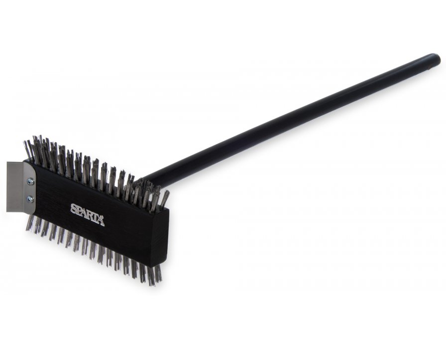 2 Commercial Heavy Duty Pizza Oven BBQ Grill Brush With Steel Scraper  Cleaner