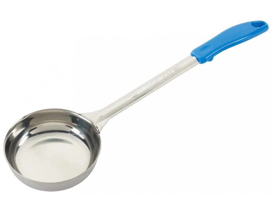 Plastic Serving Ladle/ Blue Solid Handle Portion Control Spoon
