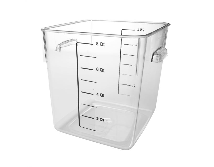 Rubbermaid FG630800CLR Square Food Storage Container 8 Qt - Clear